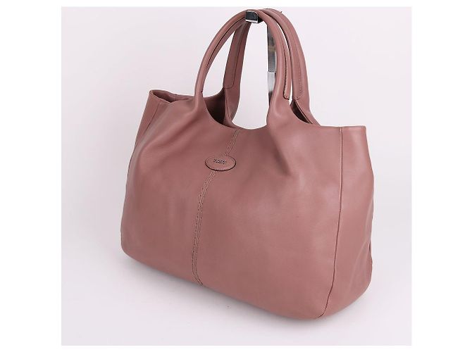 Tod's Große Logo-Tote-Bag aus hellrosa Leder Pink - Ansicht 3