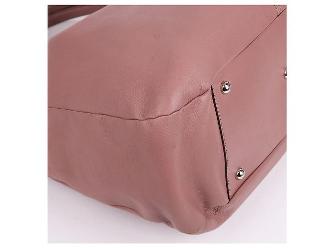Tod's Große Logo-Tote-Bag aus hellrosa Leder Pink - Ansicht 8