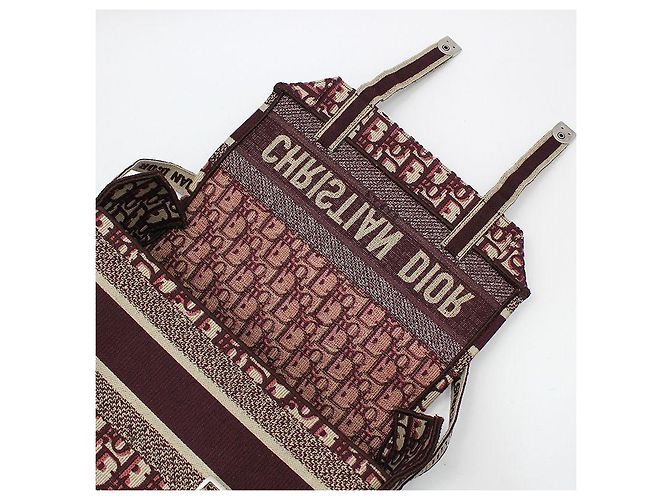 Dior Borsa a tracolla messenger Burgundy Oblique Rosso - vista 6