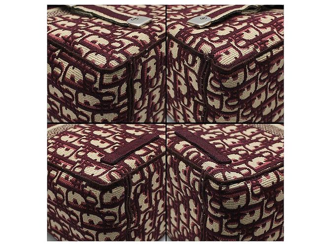 Dior Borsa a tracolla messenger Burgundy Oblique Rosso - vista 9