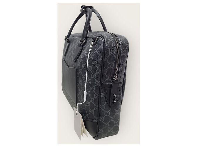 Gucci Valigetta Media Nera con Logo GG Nero - vista 2