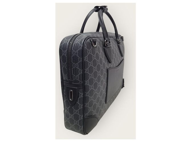 Gucci Valigetta Media Nera con Logo GG Nero - vista 3
