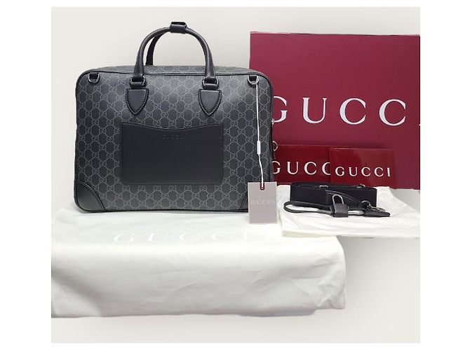 Gucci Valigetta Media Nera con Logo GG Nero - vista 7
