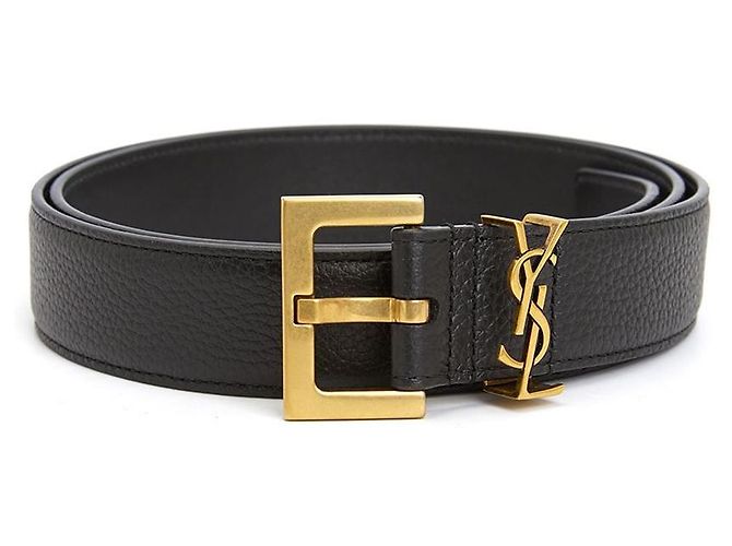 Saint Laurent Cintura Monogram da uomo Nero - vista 2