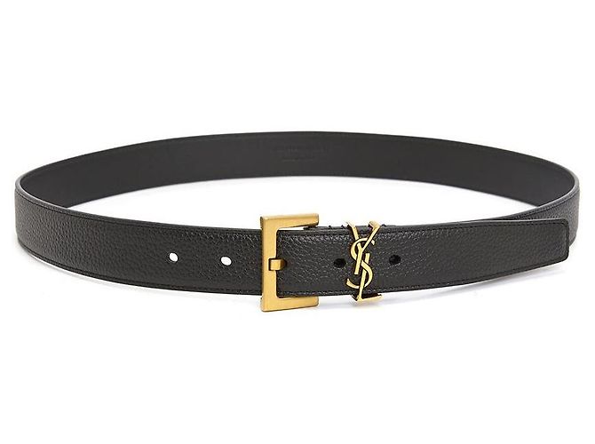 Saint Laurent Cintura Monogram da uomo Nero - vista 3