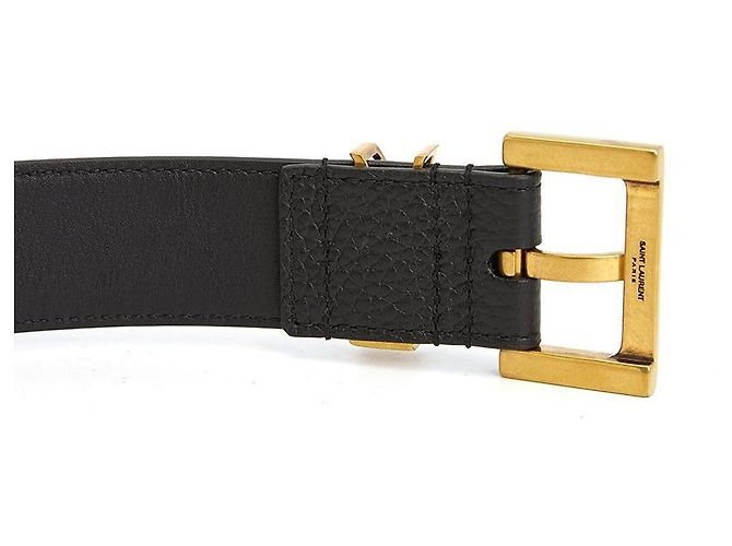 Saint Laurent Cintura Monogram da uomo Nero - vista 5