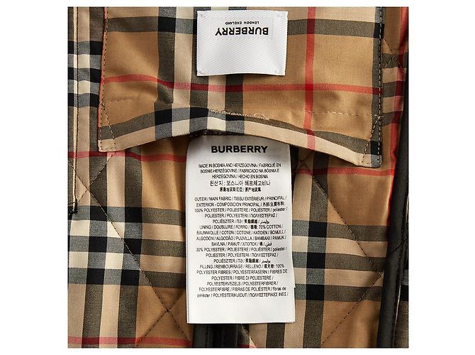 Burberry Jaqueta acolchoada com padrão de diamante para mulher FERNLEIGH Preto - vista 18