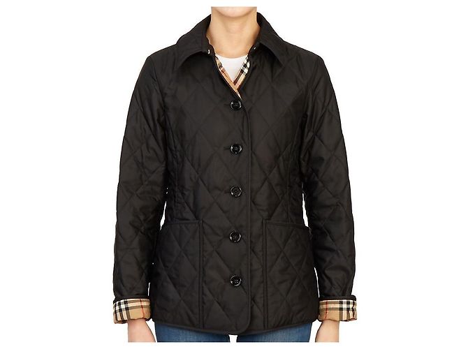 Burberry Jaqueta acolchoada com padrão de diamante para mulher FERNLEIGH Preto - vista 3