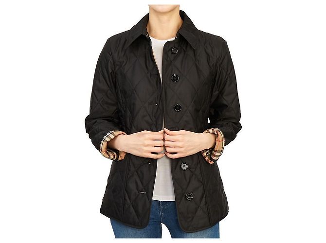 Burberry Jaqueta acolchoada com padrão de diamante para mulher FERNLEIGH Preto - vista 7