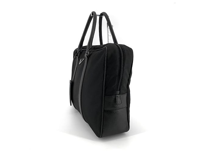 Prada Valigetta Tote in Re-Nylon Saffiano Nero - vista 3