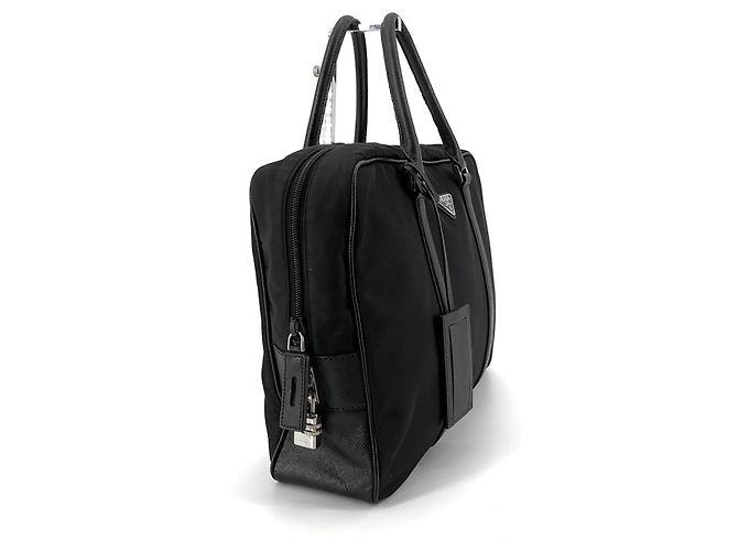 Prada Valigetta Tote in Re-Nylon Saffiano Nero - vista 4