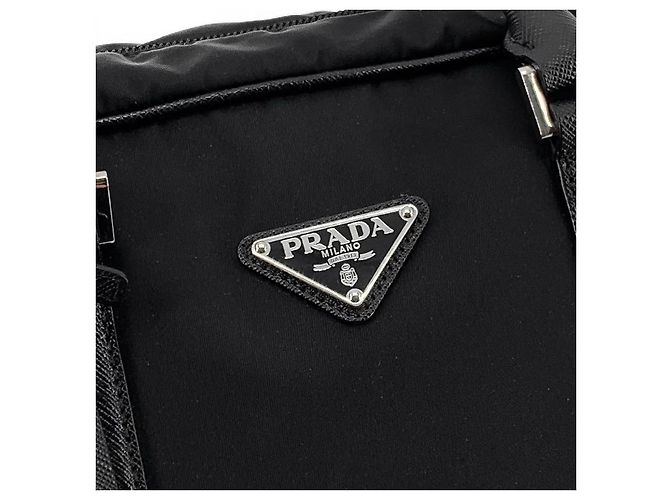 Prada Valigetta Tote in Re-Nylon Saffiano Nero - vista 9