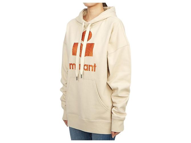 Isabel Marant Mansell Fleece-Kapuzenpullover für Damen ECBE Weiß - Ansicht 3