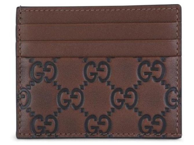 Gucci GG Emblem Card Case Brown - view 4