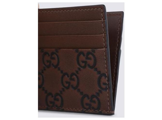 Gucci GG Emblem Card Case Brown - view 6