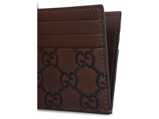 Gucci GG Emblem Card Case Brown - view 7