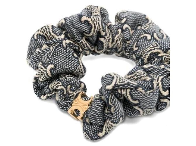Céline Jacquard-Haargummi aus Baumwolle Polyester Polyamid Blau - Ansicht 5