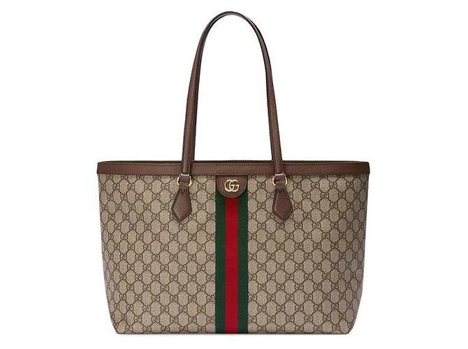 Gucci Borsa Tote Ophidia Large Marrone - vista 4