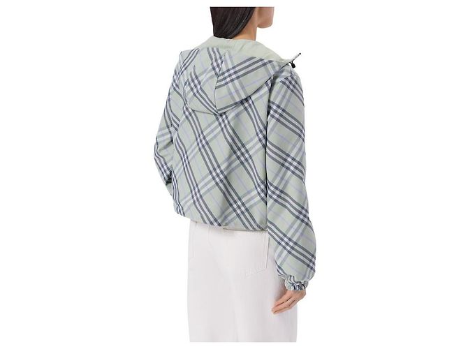 Burberry Kurze reversible Karo-Jacke Grün - Ansicht 6