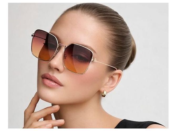 Etro Sonnenbrille Unisex Mode Oversized Luxus Metall Mehrfarben - Ansicht 3