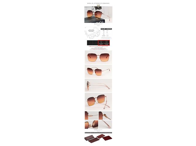 Etro Sonnenbrille Unisex Mode Oversized Luxus Metall Mehrfarben - Ansicht 4