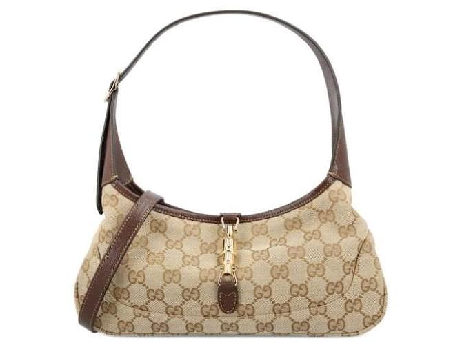 Gucci Borsa a Spalla Jackie Slim Medium Marrone - vista 4