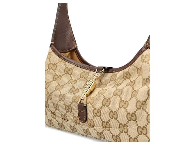 Gucci Borsa a Spalla Jackie Slim Medium Marrone - vista 5