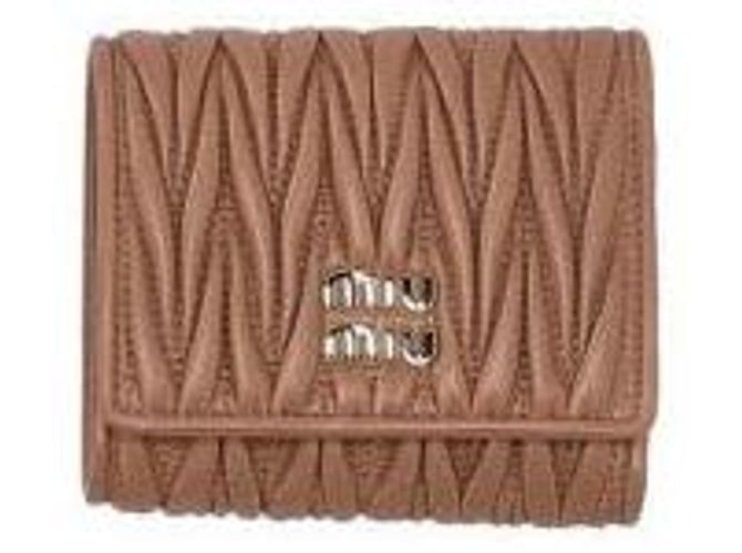 Miu Miu Pequeña cartera de piel napa acolchada Castaño - vista 4