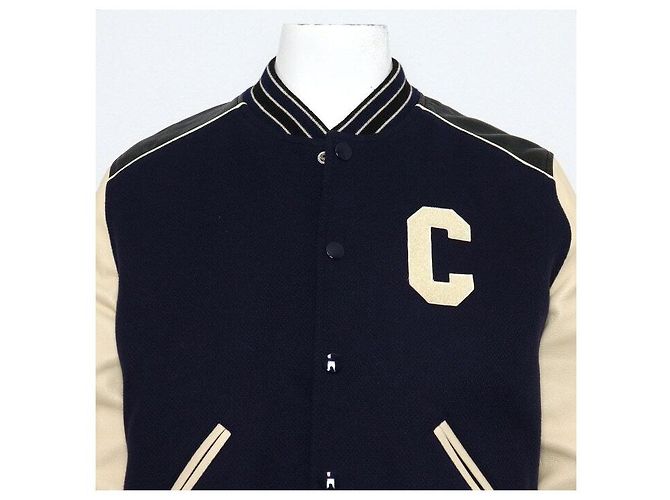 Céline Textured Wool Pad Men's Teddy Varsity Jacket - view 2