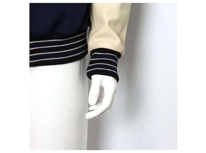 Céline Textured Wool Pad Men's Teddy Varsity Jacket - view 3
