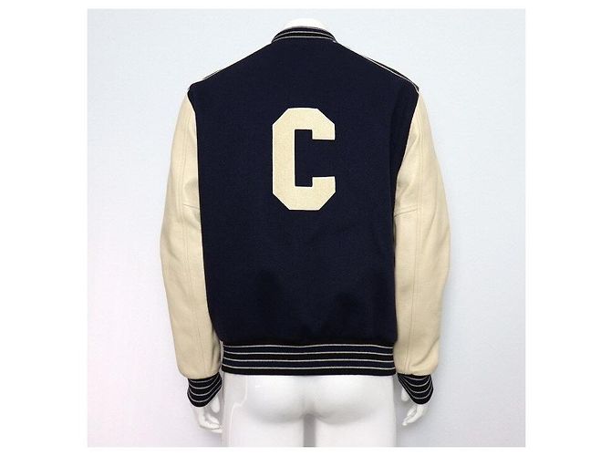Céline Textured Wool Pad Men's Teddy Varsity Jacket - view 4
