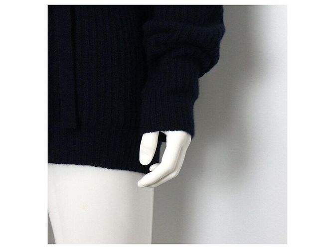 Prada Navy Shetland-Wollstrick für Herren - Ansicht 3