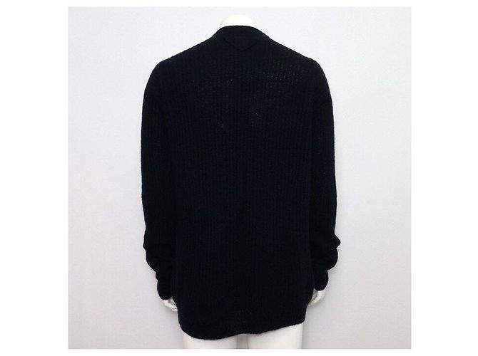 Prada Navy Shetland-Wollstrick für Herren - Ansicht 4
