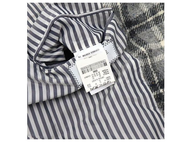 Thom Browne Grauer Wollmantel mit Karomuster für Herren - Ansicht 8