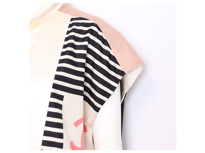 Chanel Chaqueta sin mangas de seda Blanco - vista 3