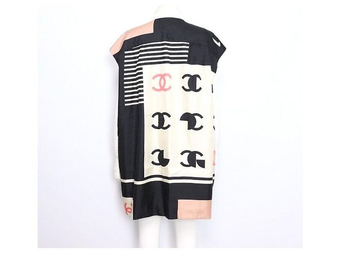 Chanel Chaqueta sin mangas de seda Blanco - vista 4
