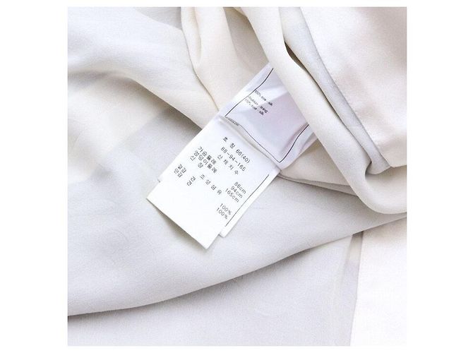 Chanel Chaqueta sin mangas de seda Blanco - vista 6