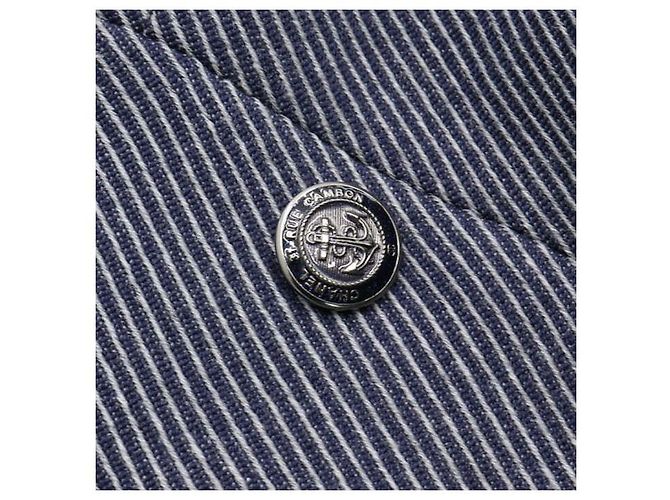 Chanel Wool Blended Double Short Coat Women's Jacket Blue - view 5
