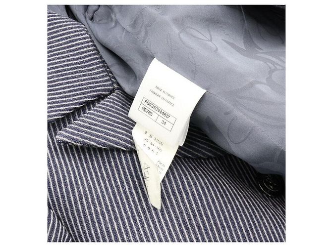 Chanel Wool Blended Double Short Coat Women's Jacket Blue - view 6