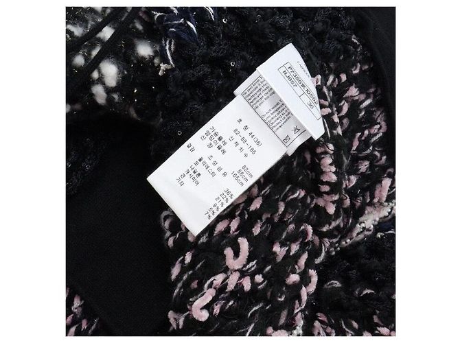 Chanel Chaleco de tweed para mujer con botón CC Rosa - vista 5