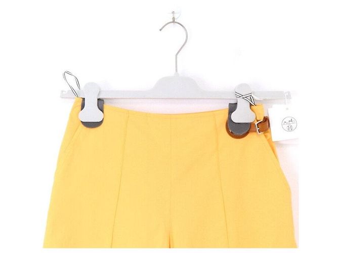 Hermès Pantalones de algodón detallados para mujer - Temporada Naranja - vista 2