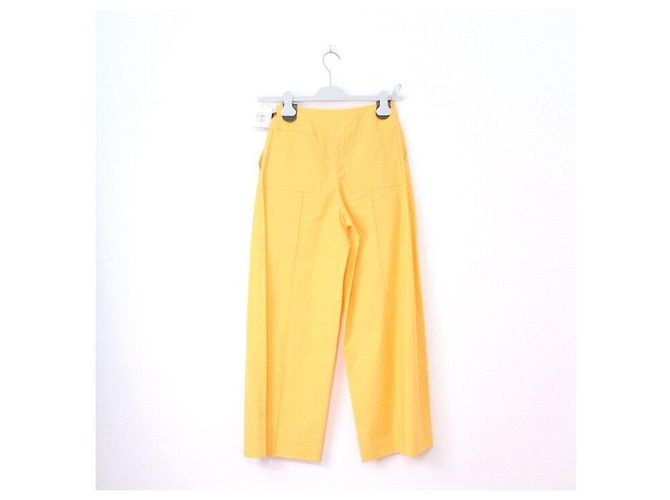 Hermès Pantalones de algodón detallados para mujer - Temporada Naranja - vista 4