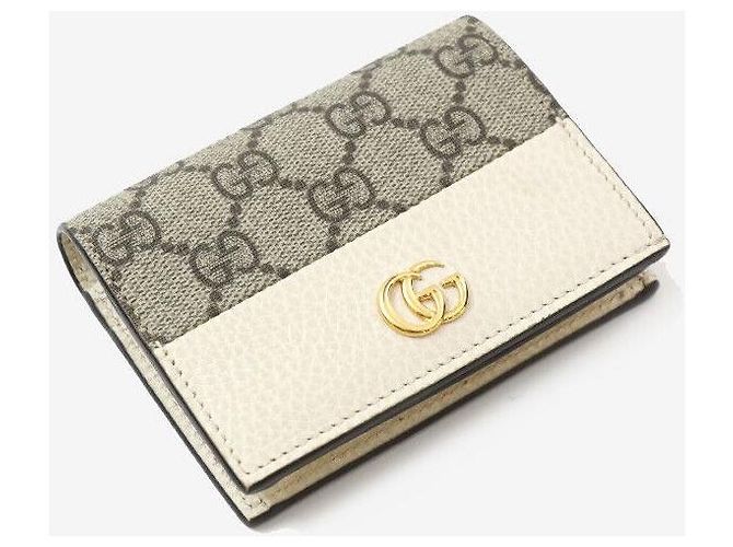 Gucci Portacarte GG Marmont Beige Marrone - vista 5