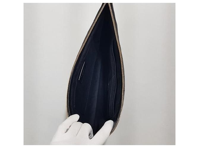 Saint Laurent Clutch Monogram Matelassé Large Nero - vista 9