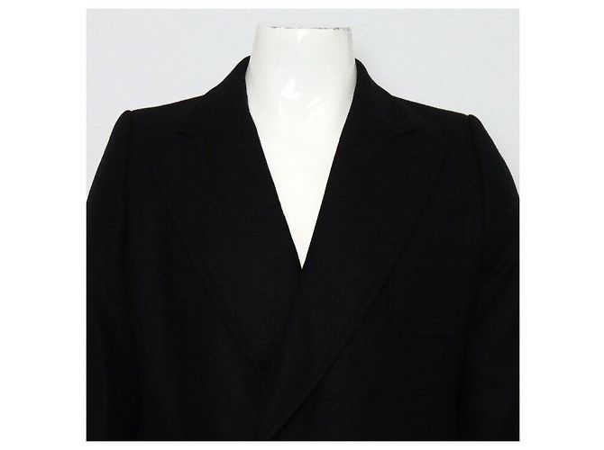 Dries Van Noten Black Wool Double Button Coat Jacket - view 2