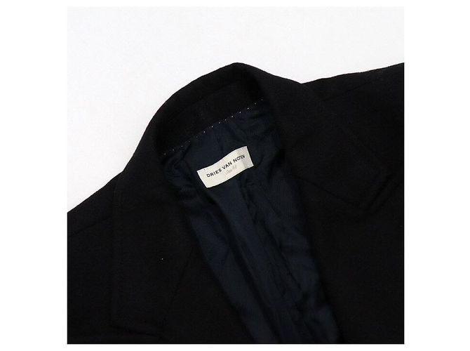 Dries Van Noten Black Wool Double Button Coat Jacket - view 5