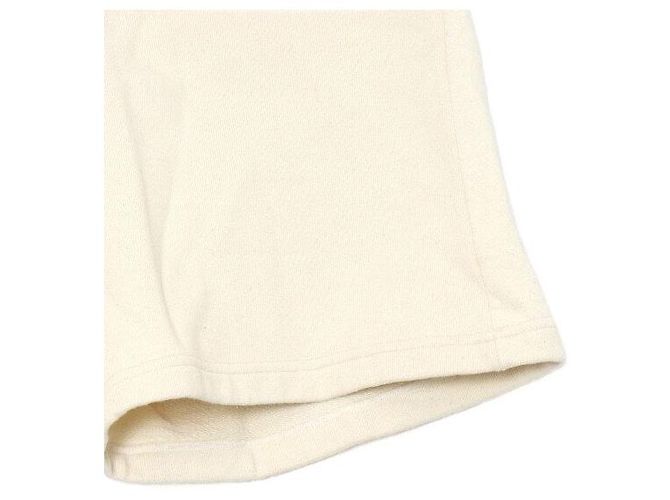 Prada Pantaloncini Bermuda in cotone avorio con logo dorato da uomo Bianco - vista 3