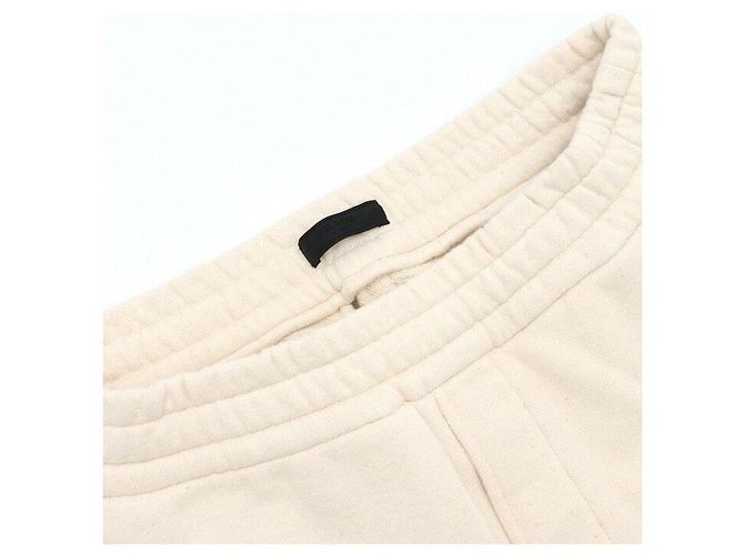 Prada Pantaloncini Bermuda in cotone avorio con logo dorato da uomo Bianco - vista 5