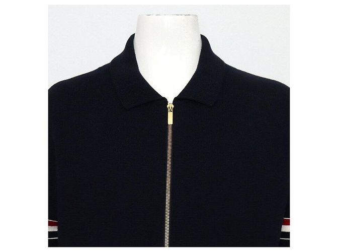 Thom Browne Navy Armband Polo-Strickjacke mit Reißverschluss für Herren Blau - Ansicht 2