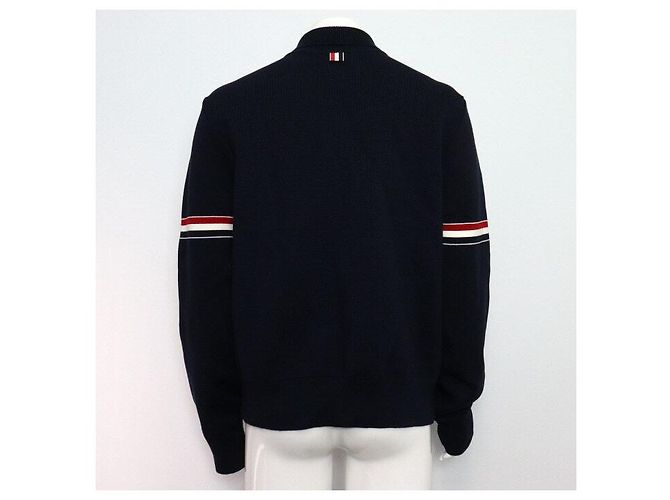 Thom Browne Navy Armband Polo-Strickjacke mit Reißverschluss für Herren Blau - Ansicht 4